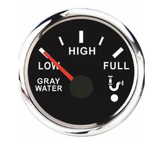 Lavabo (Gri) Su Göstergesi Siyah  12-24 V  Ø: 55 mm