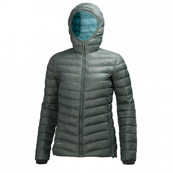 W VERGLASH HOODED DOWN INSULATOR BAYAN JACKET,Gri