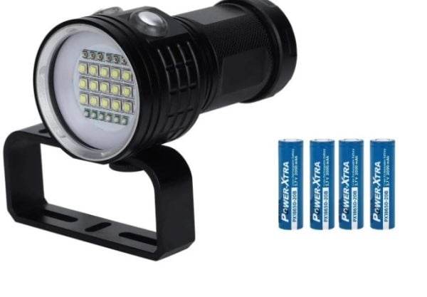 IPX8 27 LED'li Dalış Feneri - Pil Dahil