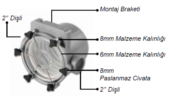 DENİZ SUYU FİLTRESİ 2 (YAN GİRİŞ ÇIKIŞLI)
