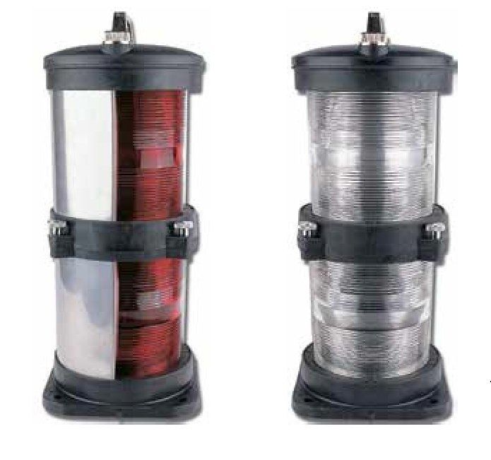 SL 100 ÇİFTLİ İSKELE FENERİ SİYAH 112,5 DERECE 24/220 V