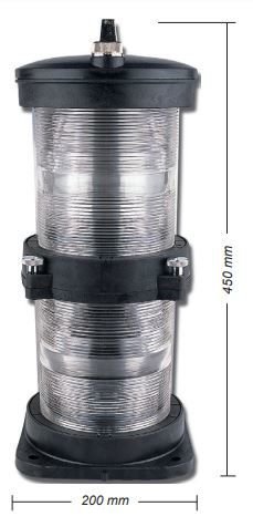 SL 100 ÇİFTLİ İSKELE FENERİ SİYAH 112,5 DERECE 24/220 V