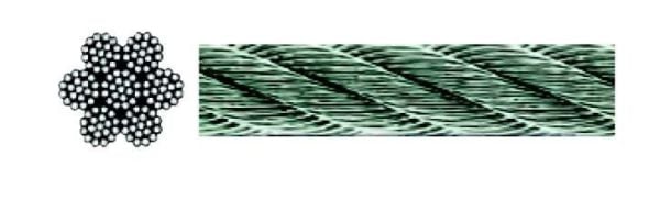 10 mm Paslanmaz Çelik Halat 7x19