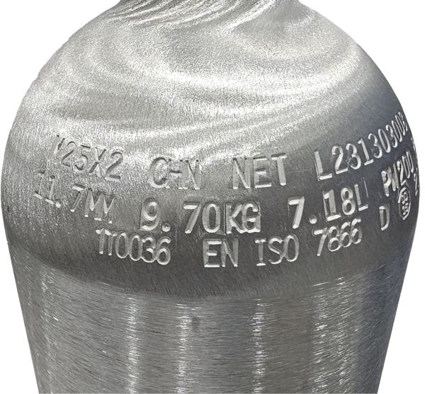 7,0 L. Alüminyum Tüp-Vanalı (Dalış Tüpü)