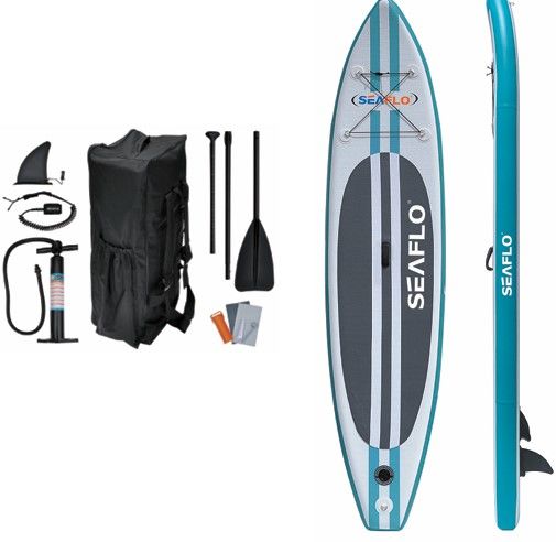 Seaflo Sup Board Yeşil  75 x 335 x 15 cm, Taşıma Kapasitesi: 120 Kg