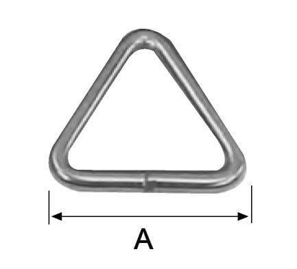 Krom Üçgen Halka 04 mm A: 40x40 mm