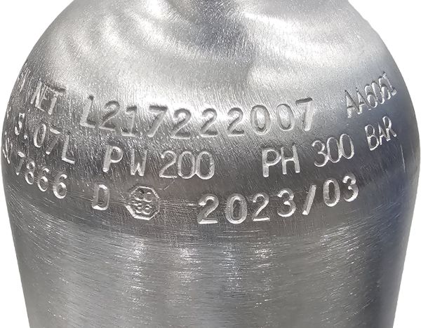 3,0 L. Alüminyum Tüp vanalı (Dalış Tüpü)