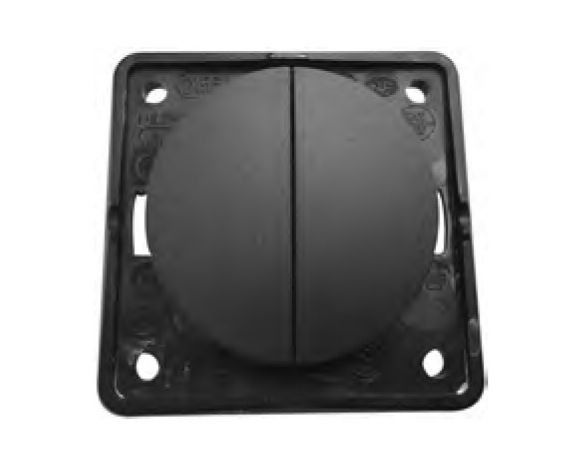 Çiftli Anahtar Siyah 56 x 56 mm