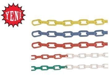 Plastik Zincir Kırmızı - Beyaz Ölçüler: Çap: 6.5 - En: 27 - Boy: 51 mm