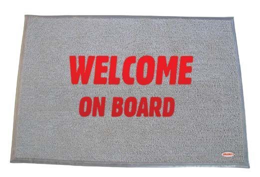 Welcome,Mat,Destek Yüzlü,Gri,40x60 CM