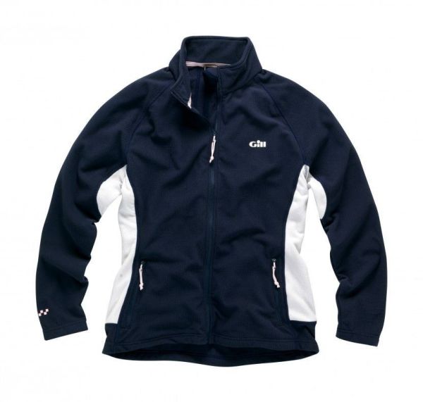 Grid Microfleece Ceket Bayan Navy/White,12 Beden