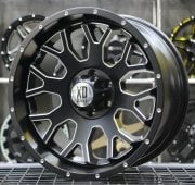 KMC XD202 18X9.0 5X120 ET+20 Matt Black / Milling White