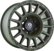 Powcan 5877  17X8.0  6X139.7 ET-15  MATOLIVE GREEN+MAT BLK CAP