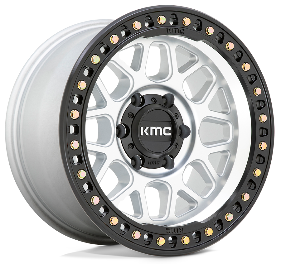 KMC KM549 GRS 17X9.0 6X139.7  ET18 Machined / Satin Black Lip