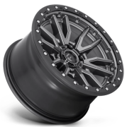 Fuel Rebel   22X10 6X135 ET-13 Matte Gun Metal /Black Bead Ring