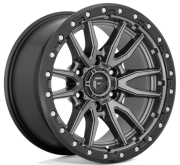 Fuel Rebel   22X10 6X135 ET-13 Matte Gun Metal /Black Bead Ring