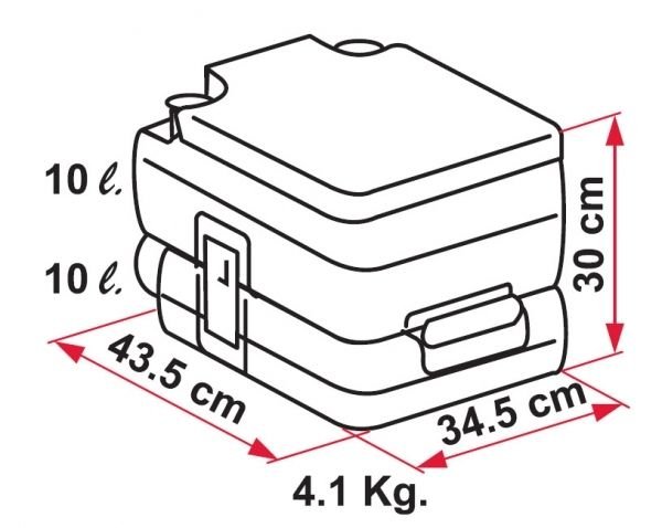 Portatif Tuvalet 10L