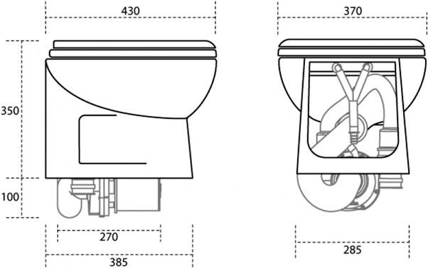 Planus Elite Kısa Tuvalet 12V