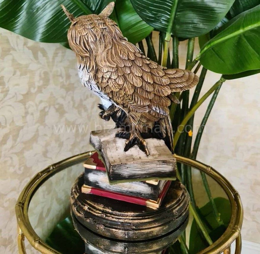 Bilge Baykuş Biblo Gold Eskitme