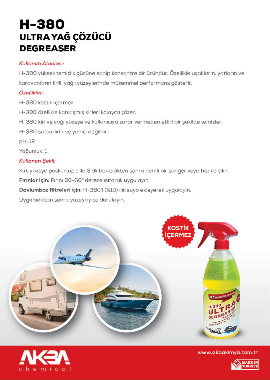 Yağ Sökücü H-380 750Ml