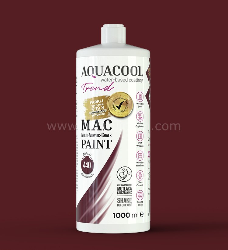 Trend M.A.C Su Bazlı Bayrak Bordo 440 Lake Boya 150 ml