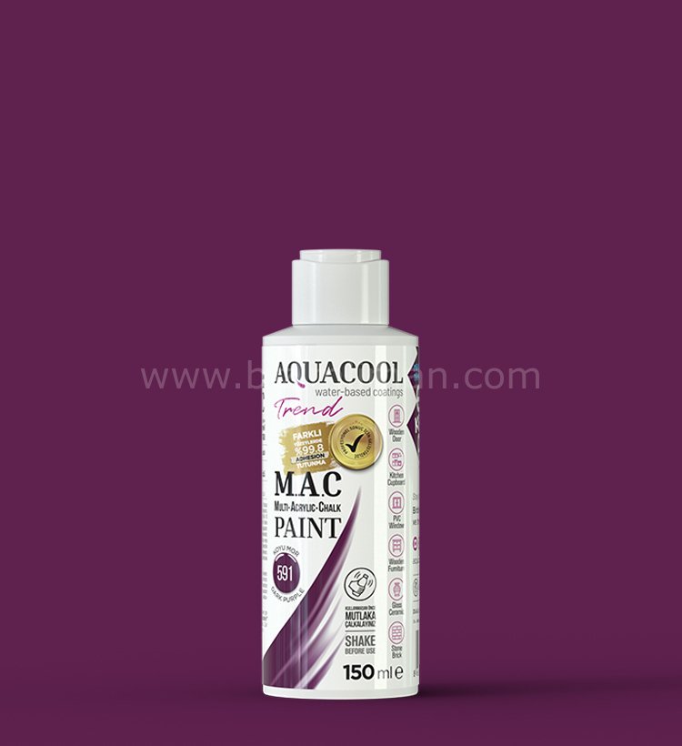 Trend M.A.C Su Bazlı Koyu Mor 591 Lake Boya 150 ml