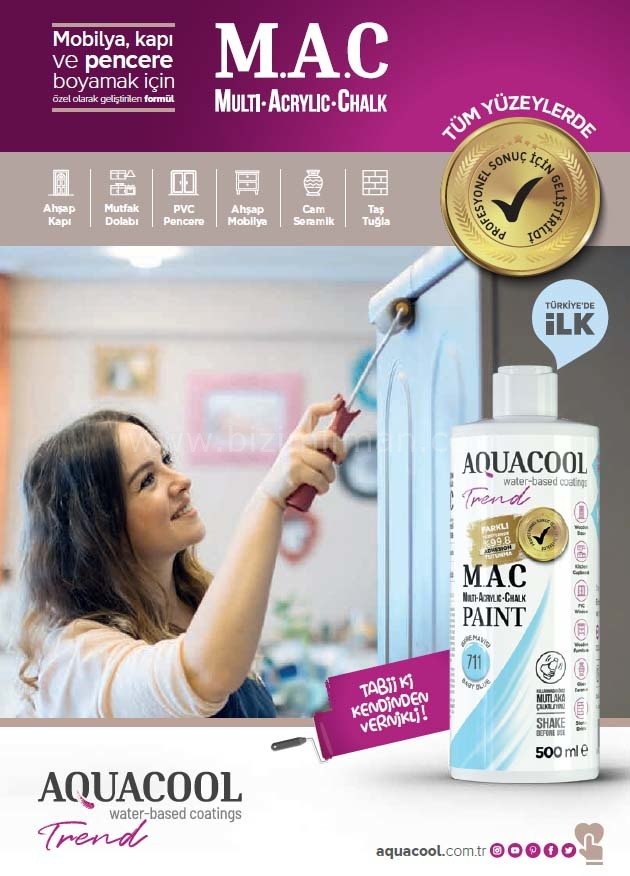 Trend M.A.C Su Bazlı Nane Yeşili 631 Lake Boya 150 ml