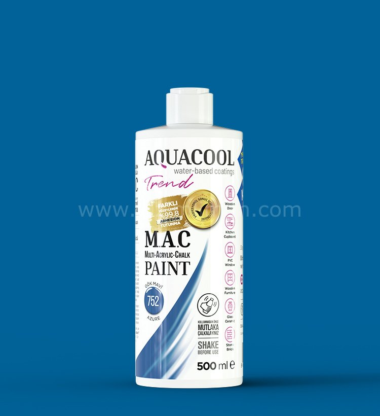 Trend M.A.C Su Bazlı Gök Mavi 752  Lake Boya 150 ml
