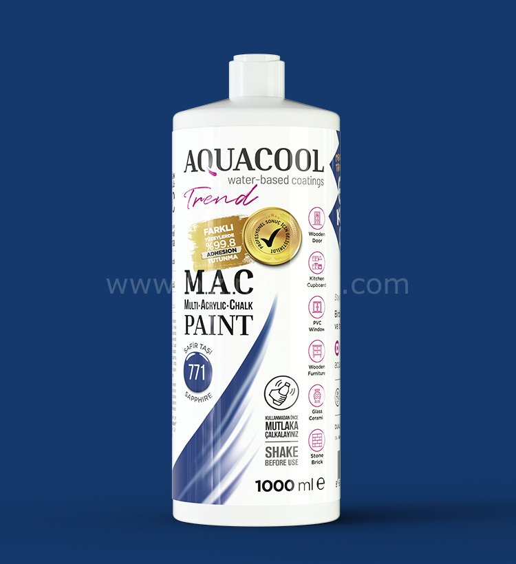 Trend M.A.C Su Bazlı Safir Taşı 771  Lake Boya 150 ml