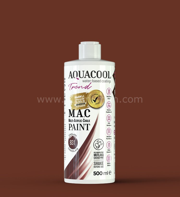 Trend M.A.C Su Bazlı Çıkolata 831  Lake Boya 150 ml