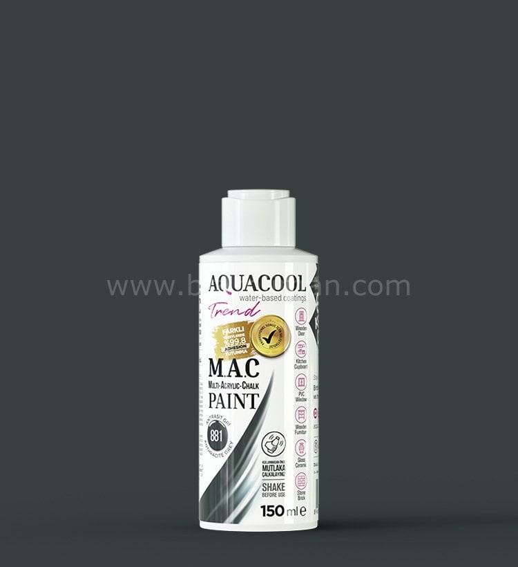 Trend M.A.C Su Bazlı Antrasit Gri 881 Lake Boya