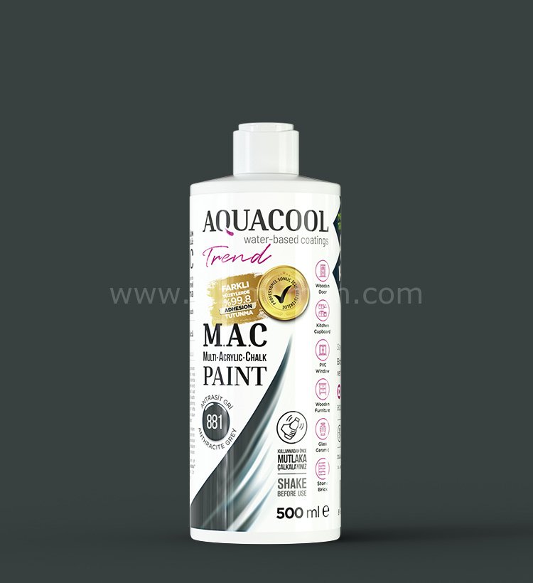 Trend M.A.C Su Bazlı Antrasit Gri 881 Lake Boya