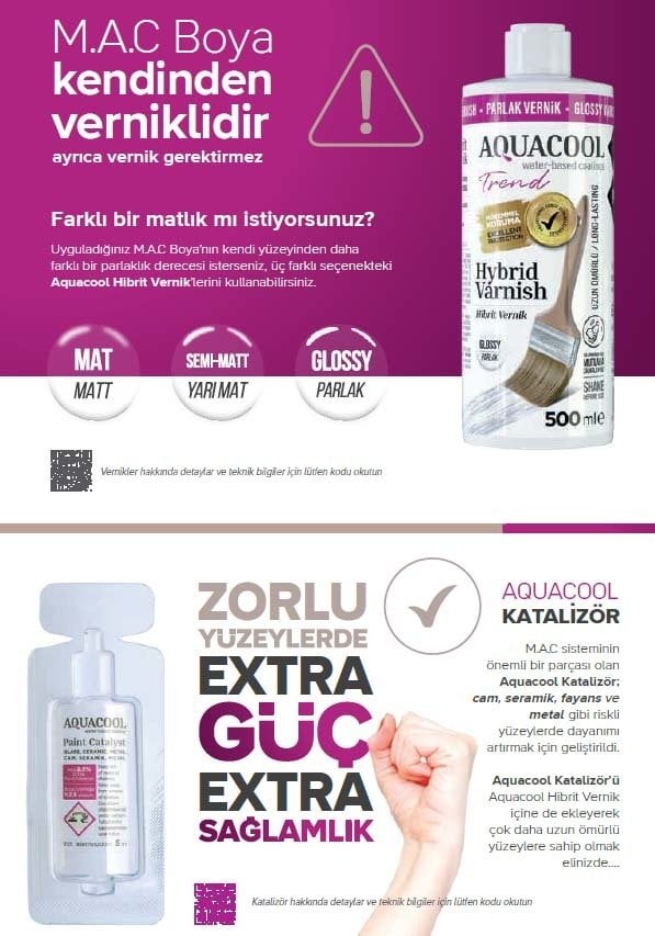 Trend M.A.C Su Bazlı Akrilik Vernikli Lake Metalik 907 Bronz Boya 120 ml