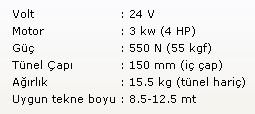 Başpervane 55Kgf 24V