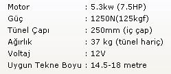 Başpervane 125Kgf 12V