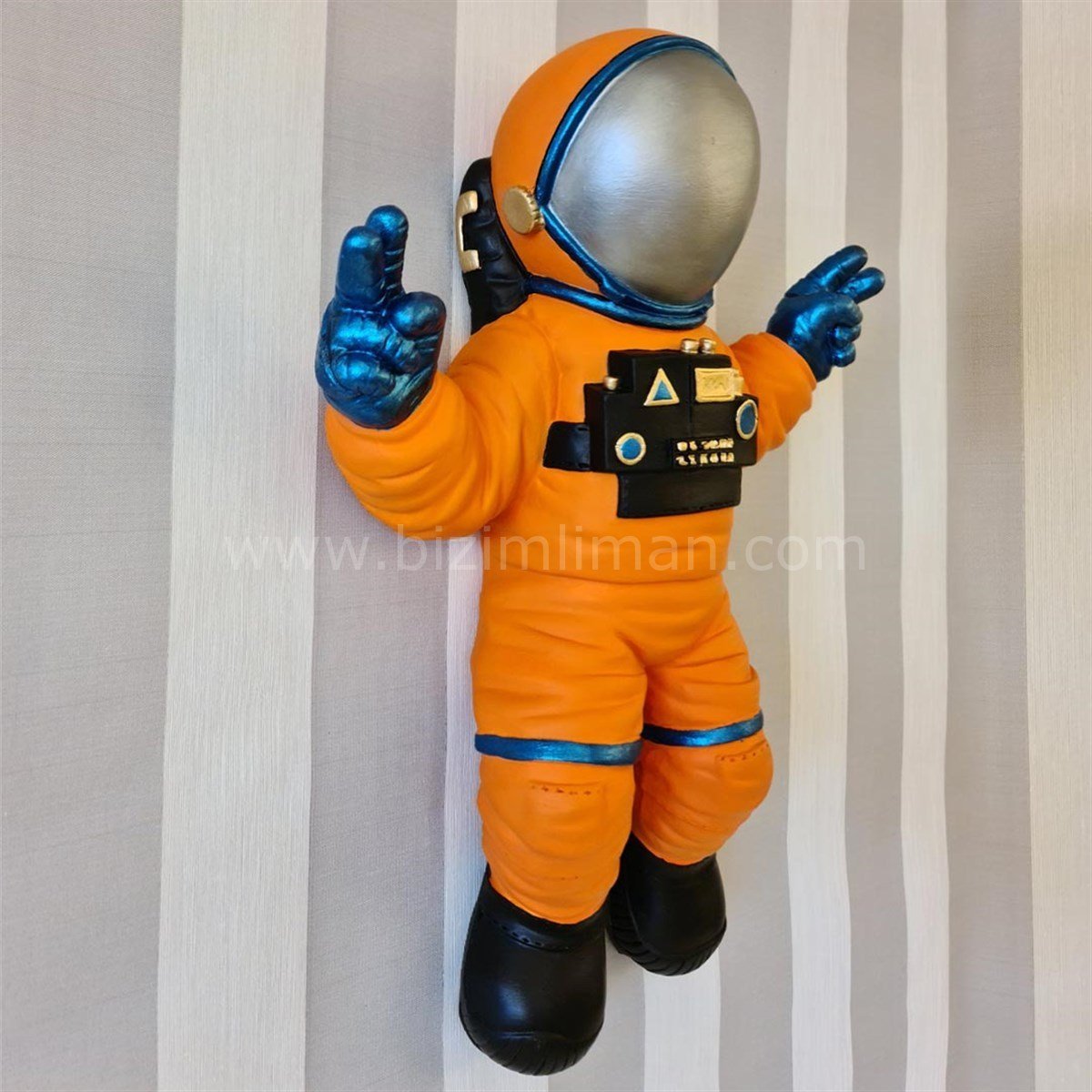 Astronot Biblo Heykel Turuncu