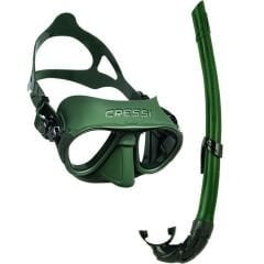 Cressi Calibro Maske Corsica Şnorkel Seti-Yeşil