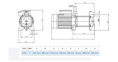 Wilo MSH 407T Yatay Kademeli Santrifüj Pompa 3 Hp 7 Bar 10 m³/h