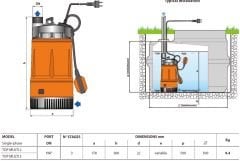 Pedrollo TOP MULTI 2- EVO Flatörlü Plastik Gövdeli Drenaj Dalgıç Pompalar