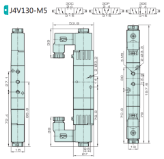 Jelpc 4V130 Pnömatik Yön Kontrol Valfi 5/3 Çift Bobin
