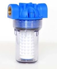 Aquafer 5'' Yıkanabilir Paslanmaz Mazot Süzme Filtresi 3/4 inc 100 Mikron  Filtre Kabı