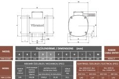 Vibramod VMA 3/1500 Vibrasyon Motoru Trifaze (380V) 3000 Devir 1495,15 Kgf 1.4 Kw