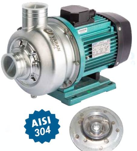 Varan DWB500/3.0T Komple Paslanmaz AISI 304 Santrifüj Pompa Trifaze 4 Hp 28 mss 40 m³/h