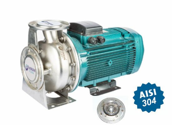 Varan CA65-40-125/3.0T Komple Paslanmaz AISI 304 Kapalı Fanlı Santrifüj Pompa Trifaze 4 Hp 31 mss 35 m³/h