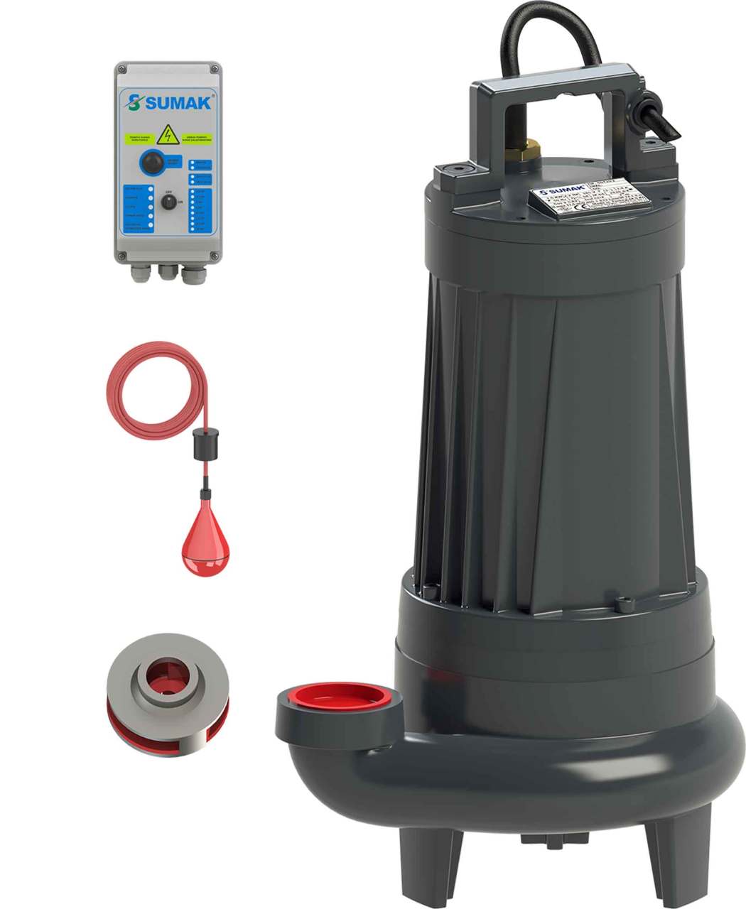 Sumak SDT 30/2 Foseptik Dalgıç Pompa Trifaze (380V) 3 Hp