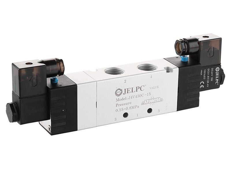 Jelpc 4V430 Pnömatik Yön Kontrol Valfi 5/3 Çift Bobin