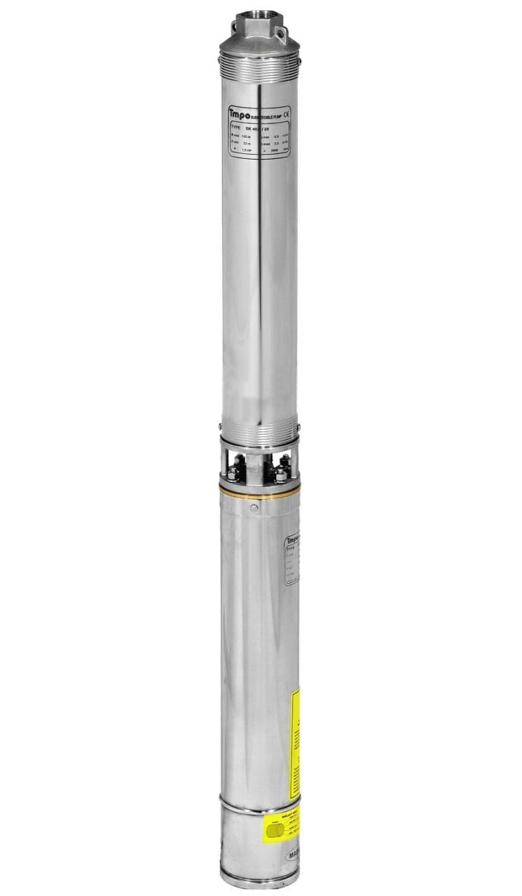 İmpo SK 415/08 Derin Kuyu Dalgıç Pompa Motorlu 3 Hp 46 mss 24 m³/h - Krom Başlıklı
