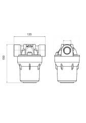 Aquafer 3 inç Yıkanabilir Filtre 1/2 inc 50 Micron Tortu Pislik Tutucu Filtre