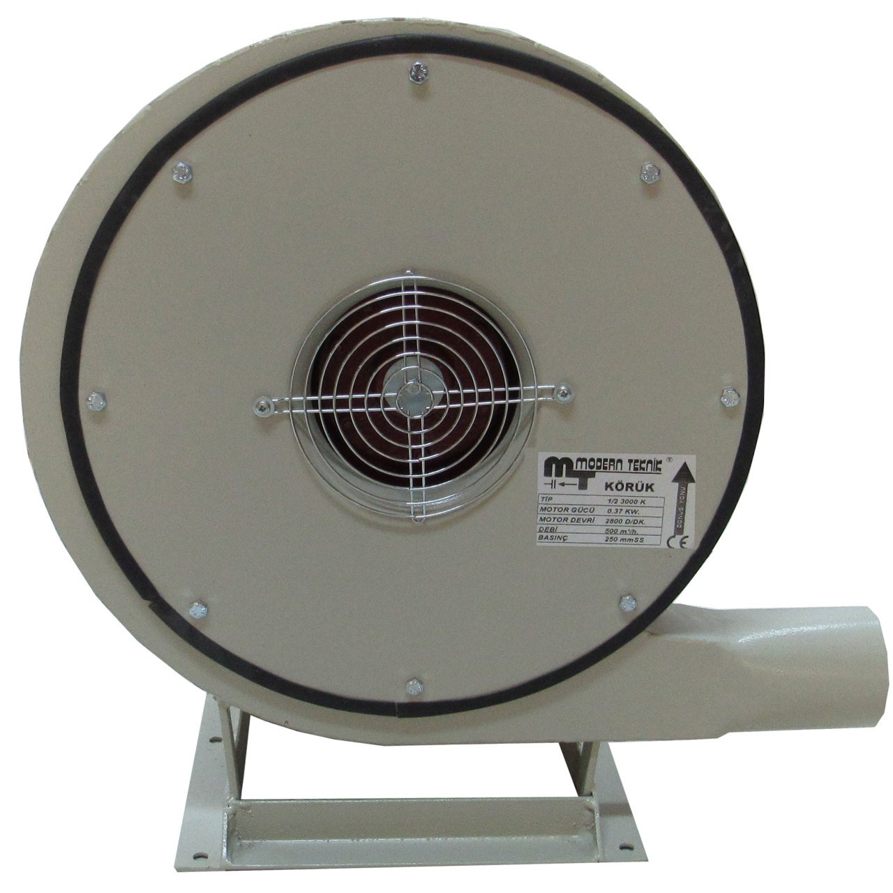 Modern Teknik 1.5HP Yüksek Basınçlı Körüklü Salyangoz Fan 350 mmSS 850 m³/h