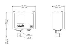 Danfoss 060-113366 KP35 -02/7.5 Bar Presostat Basınç Şalteri 1/4'' Bağlantı (Basınç kontrol cihazı)